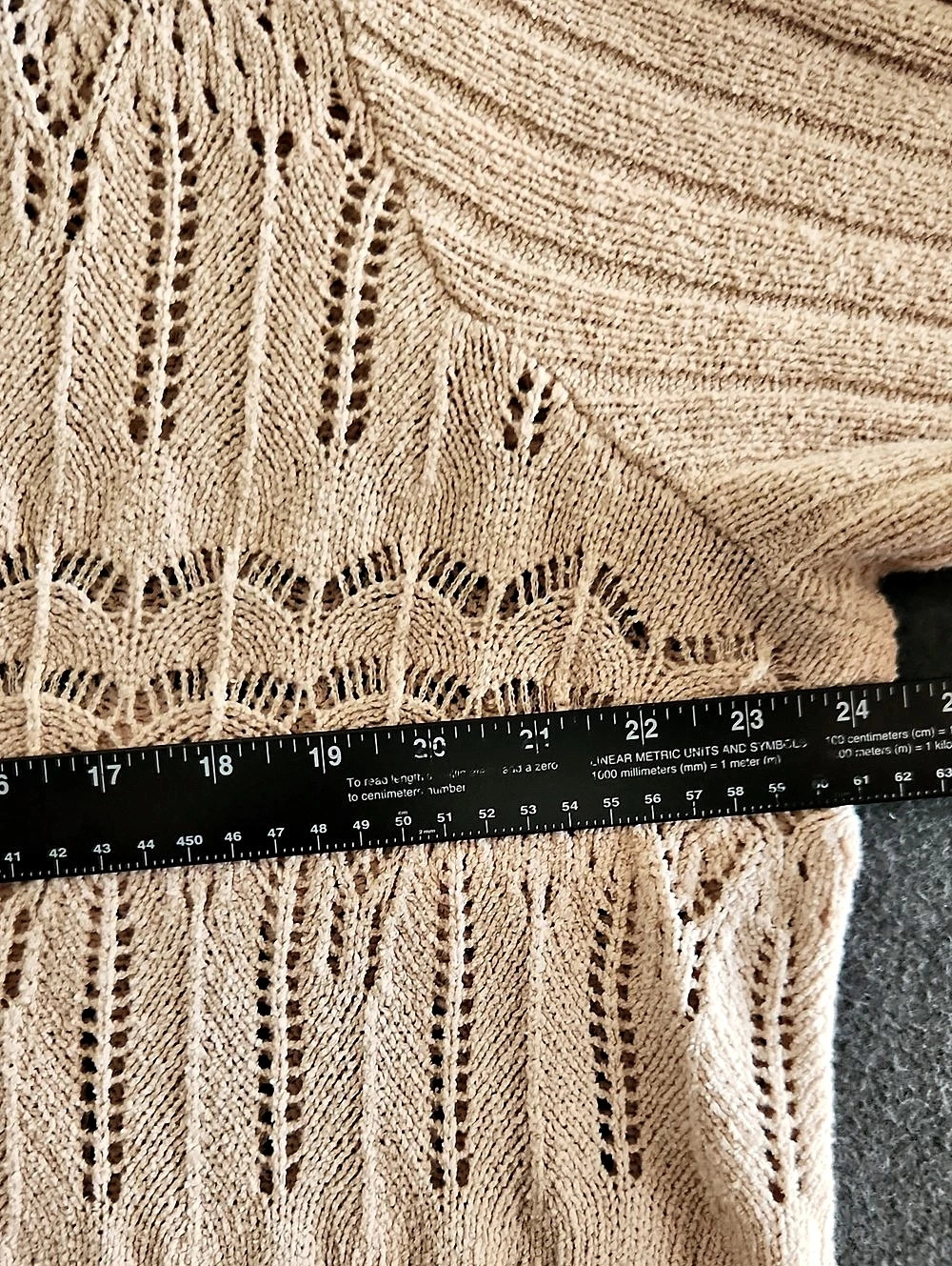 Torrid Festi Women's Boho Crochet Button-Front Cardigan Beige Size 3 Open Knit - Picture 5 of 8